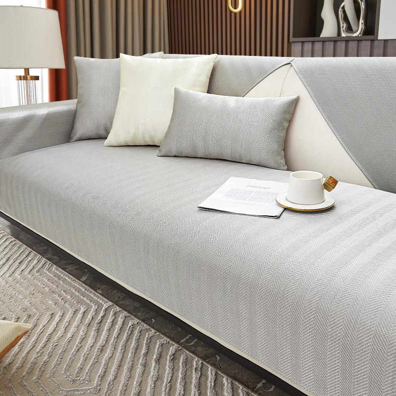 Cooles Eisseiden-Sofakissen für den Sommer, Sommersitzkissen für den Sommer, rutschfester Sofabezug, Neu 2024, Sitzkissenbezug, Stoff