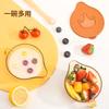 COOKSS Baby Food Bowl, Newborn Grinding Bowl, Feeding Water to Babies, Rice Powder And Porridge Eating Utensils, Bowl And Spoon Set with Lid