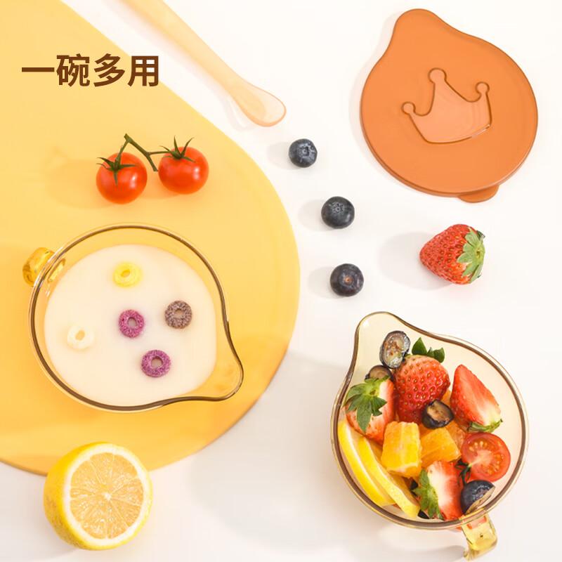 COOKSS Baby Food Bowl, Newborn Grinding Bowl, Feeding Water to Babies, Rice Powder And Porridge Eating Utensils, Bowl And Spoon Set with Lid