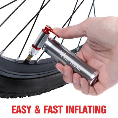Mini-Fahrradpumpe, CO2-Inflator, Rennrad, Mountainbikes, Fahrradreifenpumpe für Presta und Schrader