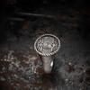 Adjustable Open Ring Men Women Vintage Tree Of Life Design Plated Geometric Leaf Band Minimalist Unique Jewelry