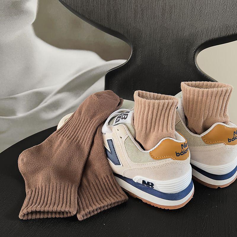 Material Thickened Stockings In Autumn And Winter Pure Cotton Solid Color Sock