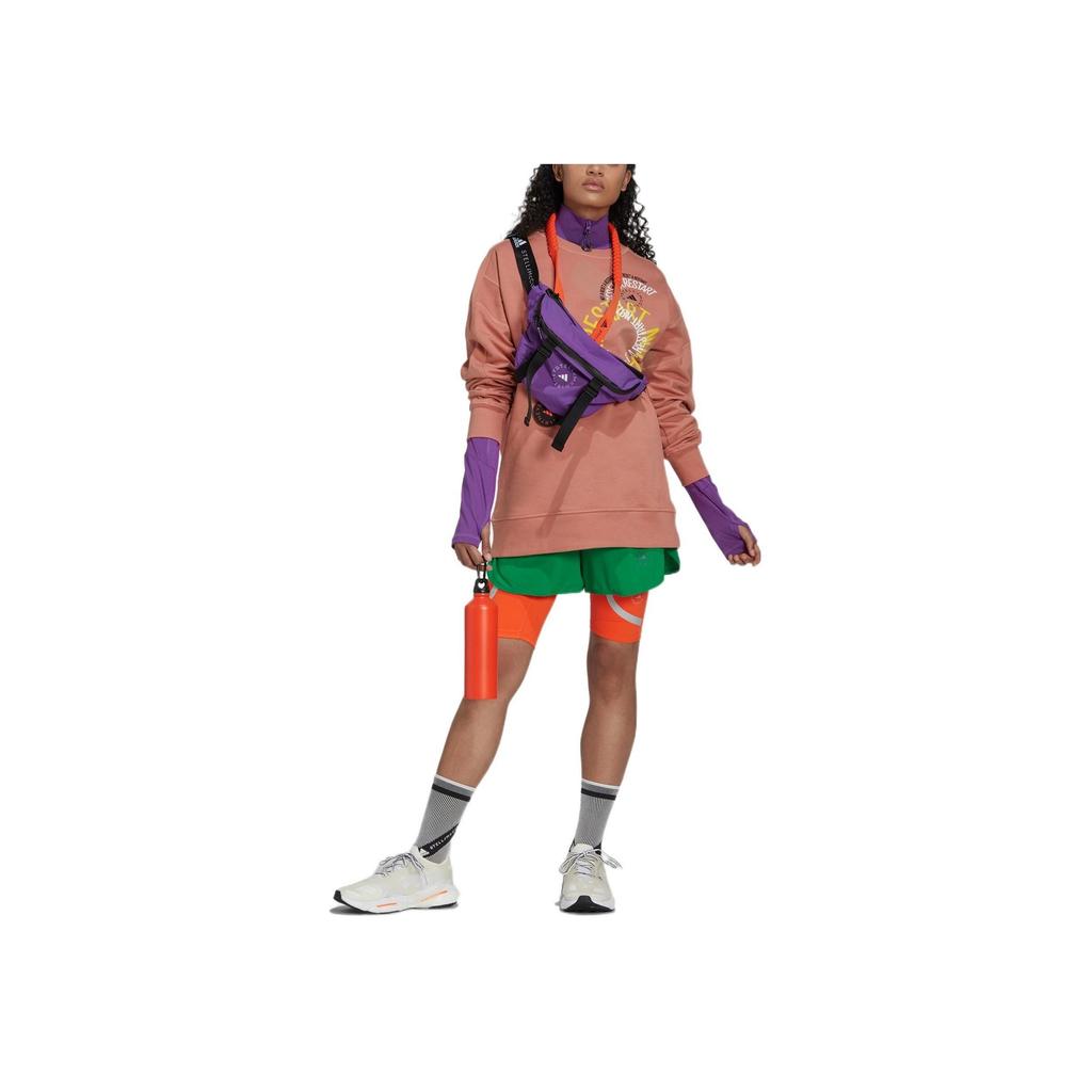adidas X Stella Mccartney Sweatshirt mit Front-Buchdruck Unisex Oberteile Rotbraun IB5887