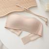 Seamless Strapless Bra Soft Wireless Bandeau with Side Support and Light Padding for Everyday Comfort and Shaping