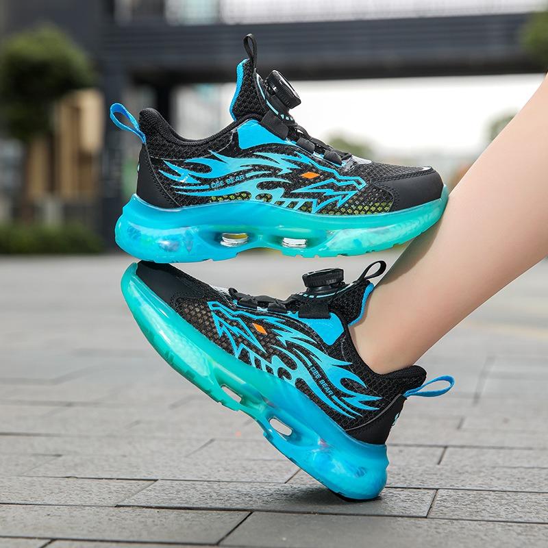 Kids Boys Breathable Mesh Soft Sole Athletic Running Sports Sneakers