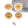 4pcs Aluminum Alloy Wheel Brake Disc Accessory Fit for HSP 94123 R31 1 10 RC CarYellow