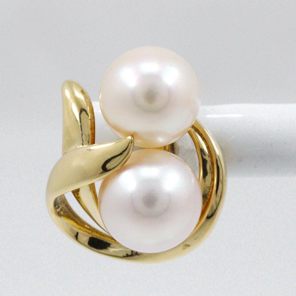 MIKIMOTO Pearl Earring K14 Yellow Gold/Pearl 7.3g Women Used