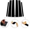 6Pcs Fit For Lexus IS 1999-2005 Glossy Black Car Door Window Center Column Middle BC Pillar Post Cover Mirror Effect Trim