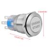 ZenithAur Car Engine Start Push Button Switch Zinc Alloy LED