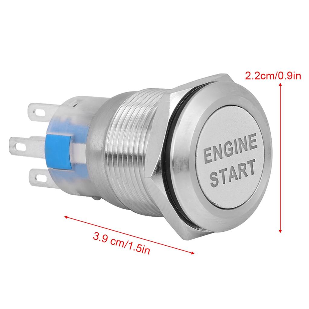 ZenithAur Car Engine Start Push Button Switch Zinc Alloy LED