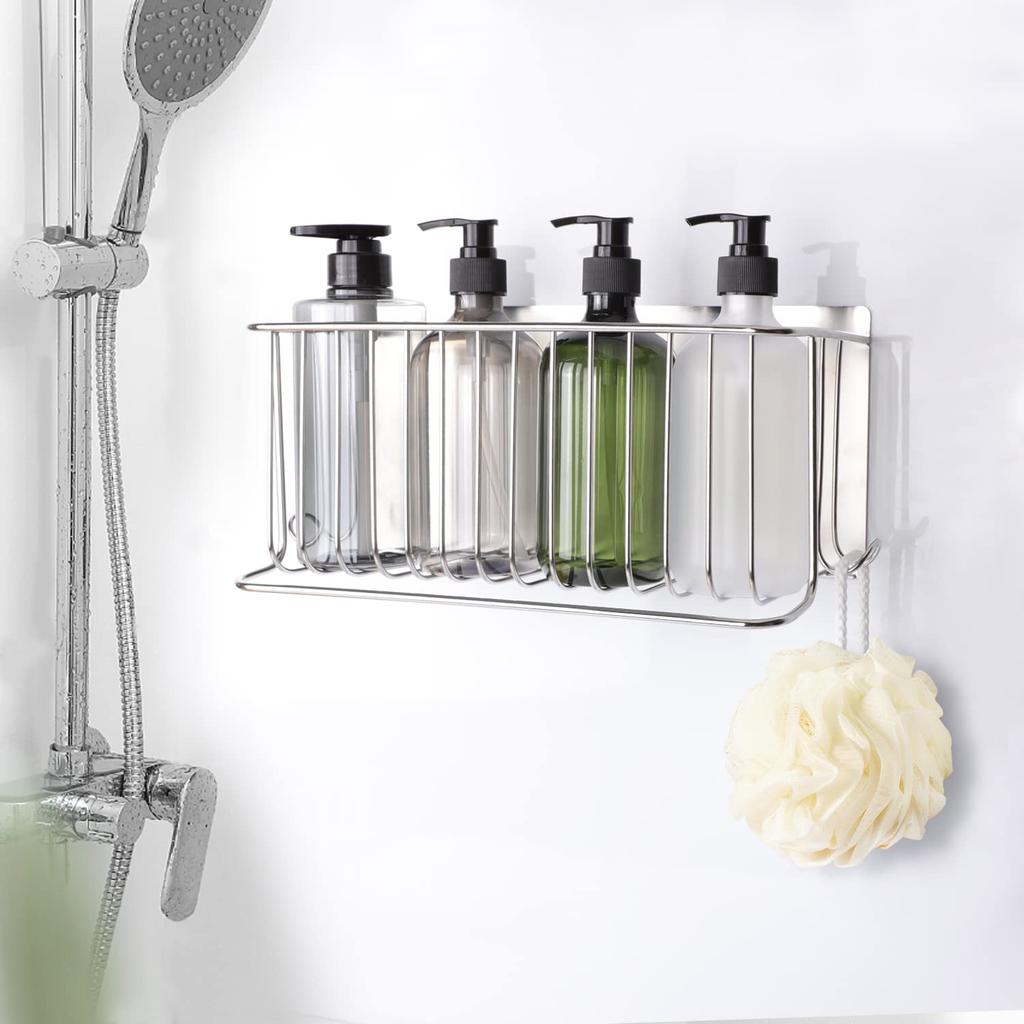 FUNHOO Magnetic Bathroom Stainless Magnetic Storage Bath Cleaning Tool Bathroom Shampoo Basket, Steel, Basket, Rack, Storage, Storage, Wall-Mounted