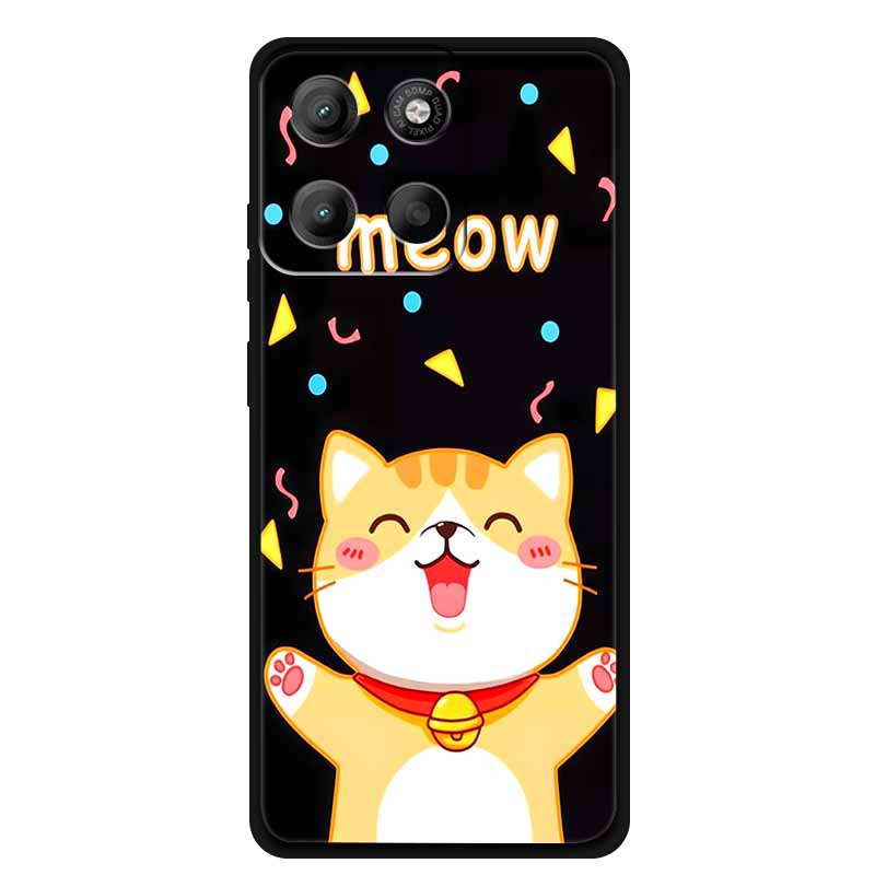 

For Moto G56 G86 Case Fashion Original Black Soft Silicone TPU Case Back Cover for Motorola Moto G86 G56 Planet Shockproof Capa moto G56