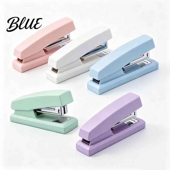Minimalist Morandi Color Stapler Mini Stapler with Ergonomic Curved Design Handheld for Students And Teachers Office School Home Use Desktop Gadget