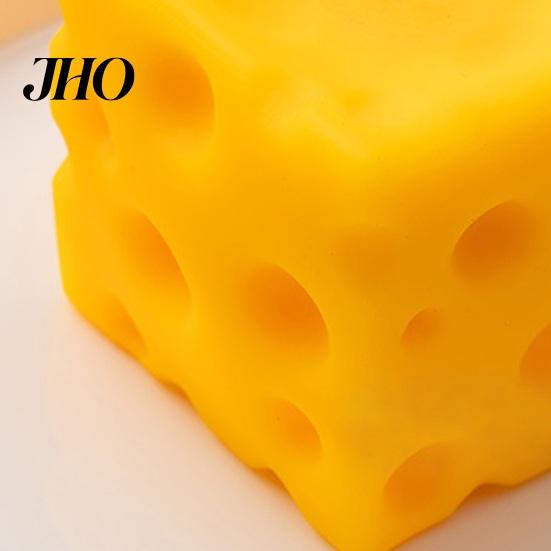 Jouet à presser nourriture simulée Fromage Incassable Soulagement du stress Montée lente Bloc à pincer Fidget Simulation Sensoriel Triangulaire
