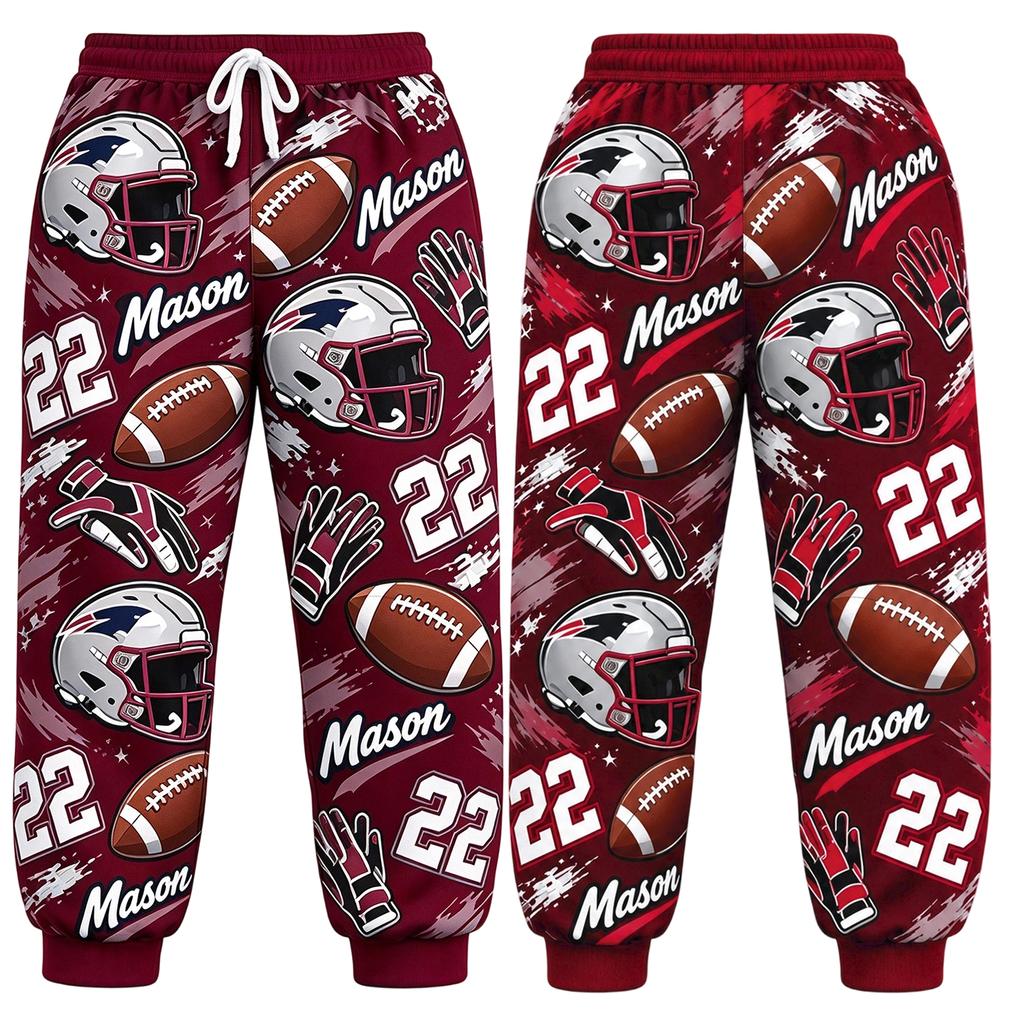 Custom and Number Football Fan and Men's Sweatpants for Outfit