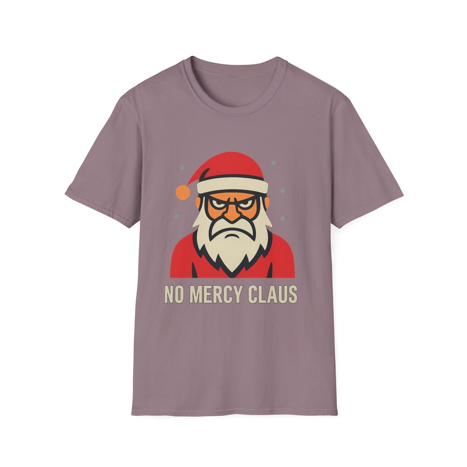 Unisex Softstyle T-Shirt Mens Womens Tees Top Santa Christmas Funny Holiday Snowstorm Cartoon L