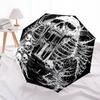 Gothic Skull Fashionable Automatic Opening/Closing Folding Umbrella. Portable and Foldable, Ideal for Gift, Travel, and Daily Use.