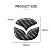 1pcs Carbon Fiber Car Steering Wheel Logo Stickers Decorative Styling Decals for Mazda Axela ATENZA CX-5 CX-4 Car Accessories