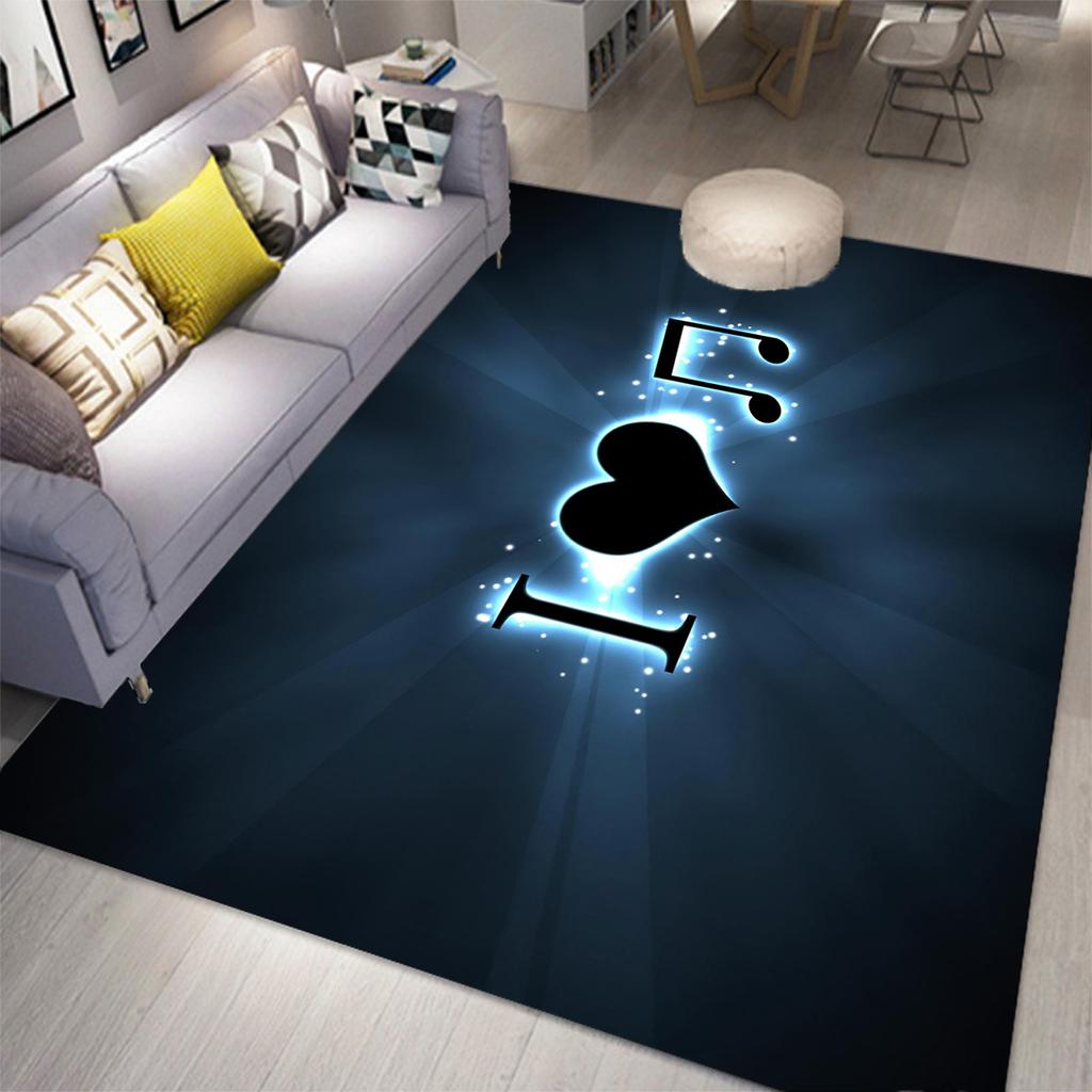 3D Music Carpet 3D Printing Carpets for Living Room Bedroom Decor Carpet Flannel Home Floor Mat Music Area Rugs