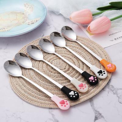 Drink Cute Stainless Steel Fruit Tableware Dessert Spoons Kitchen Supplies Coffee Spoon