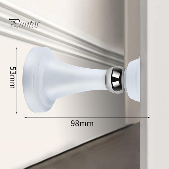 Door Stopper 1 Set Punch-free Anti-collision Stainless Holder Steel Magnetic Stopping Bumper Household Supplies Stop