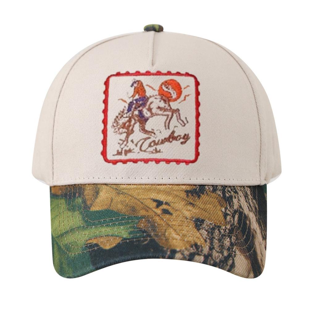 1 Men's COWBOY Riding Baseball Cap,Fashionable Five-Panel Hat,Adjustable Outdoor Casual Cap for Spring and Summer Beach Travel