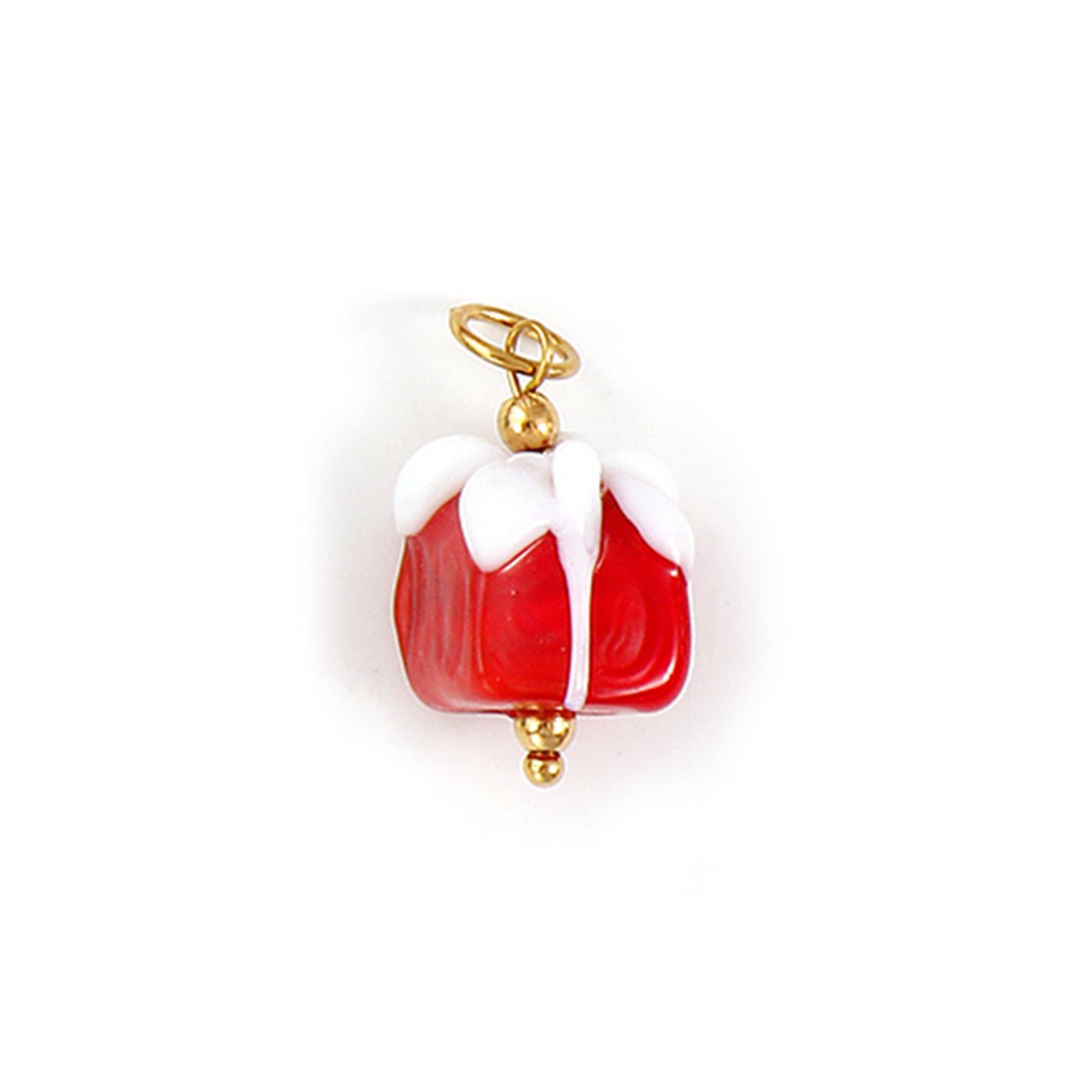 

1PC New Stainless Steel Resin Christmas Charms 18k Gold Plated Green Resin Christmas Stocking Pendants for DIY Earrings Jewelry