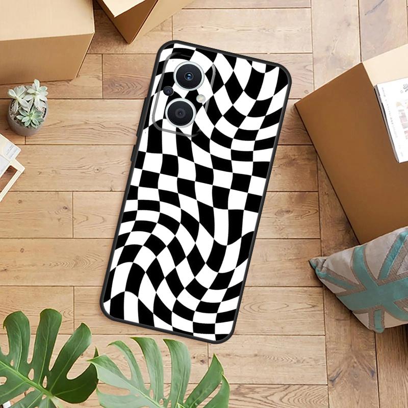 Crazy Checkered Phone Case For OPPO Reno 14 12 11 13 F 10 Pro 8T 7 8 Lite OPPO Find X8 X6 X5 X9 Pro Cover