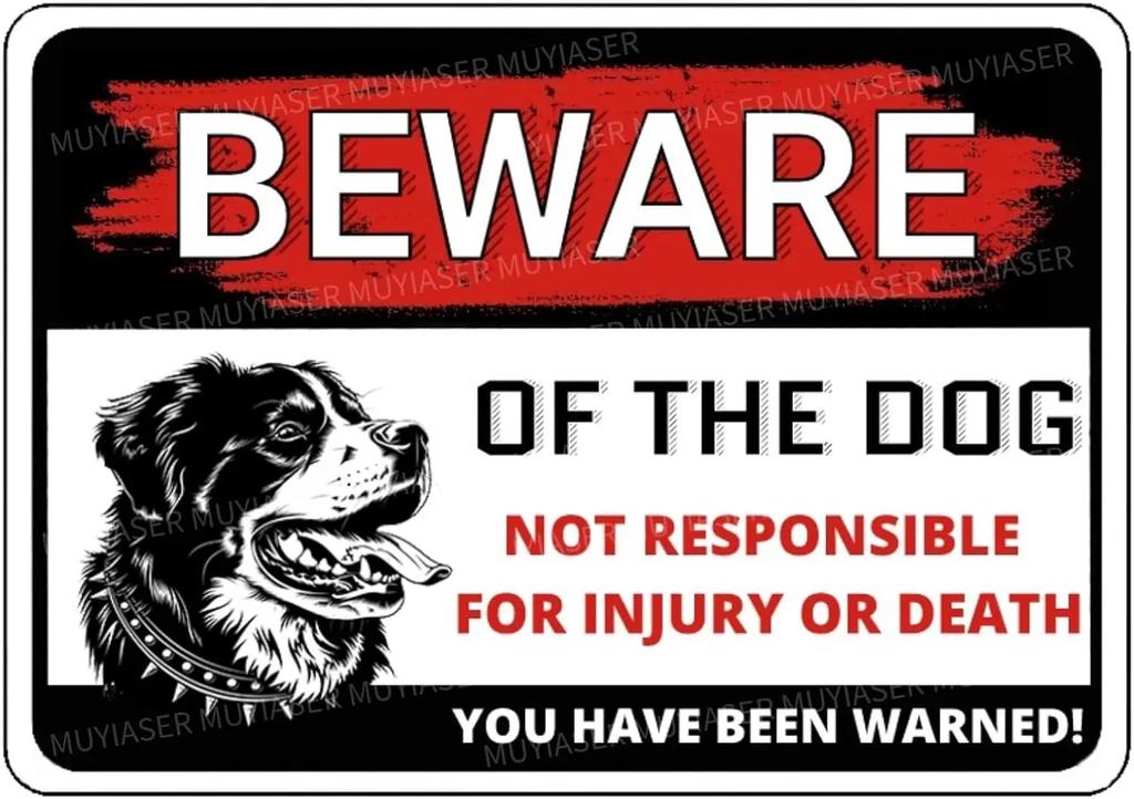 Beware of The Dog Rottweiler You Have Been Warned Aluminum Sign Outdoor Yard Warning Perfect for Fence Yard Home Dec