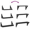 Wall Mounted Shelf System with Storage 3 pcs Black Oak Effect