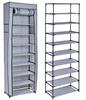 Lea Grey Textile Shoe Cabinet