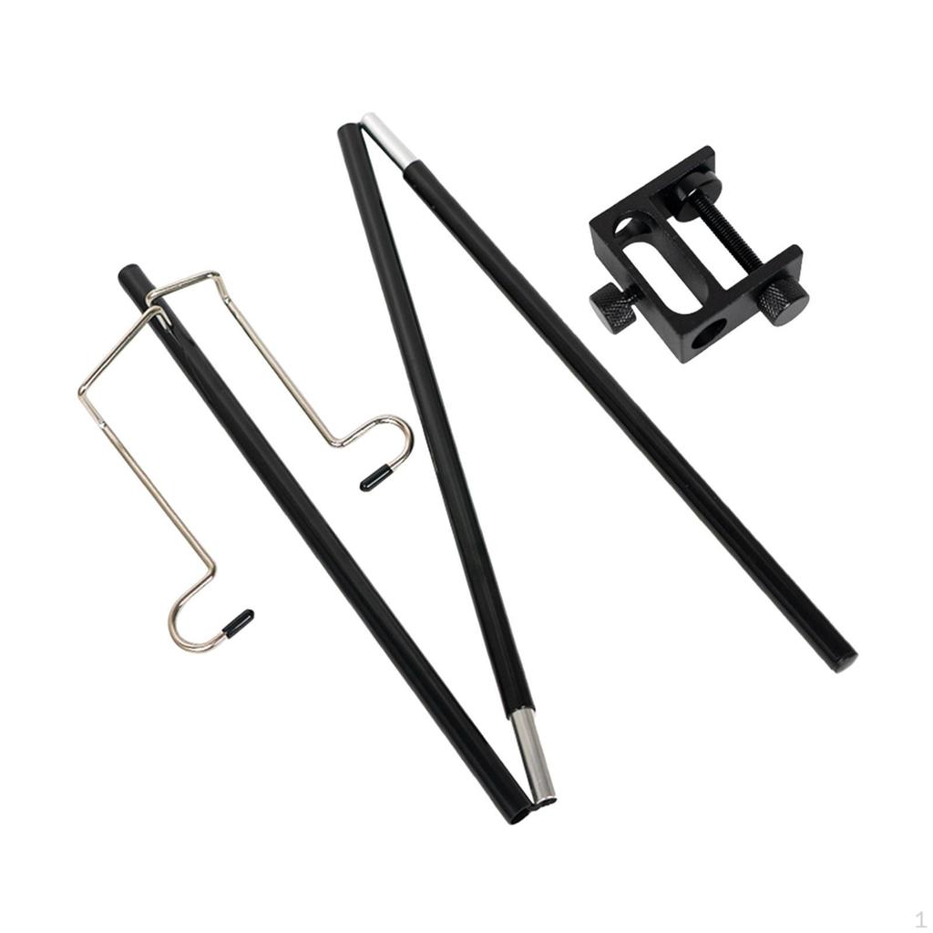 Camping Stake Easy to Install 3 Section Telescopic Holder Lamp Pole for Picnic