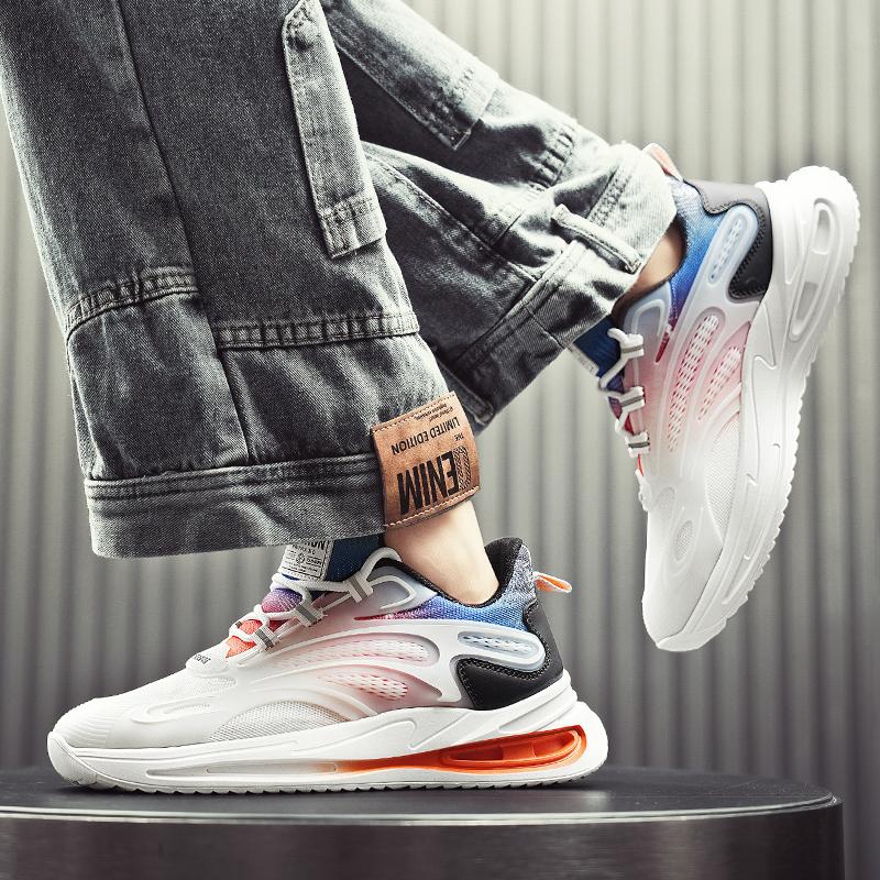 Men's Thick Sold Sports and Casual Shoes Are Lightweight  Slip Resistant  Wear-resistant  and Suitable for All Seasons Outdoors