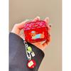 New Year's Red Plaid Cute Dachshund Suitable for AirPods 1/1 Generation Apple Wireless Bluetooth Headset Protection 1/1