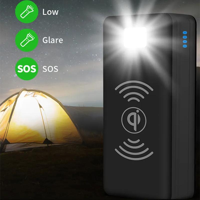 200000mAh Mobile Solar Power Bank Supporting Fast Wireless Charging for LED Lights and Flashlights