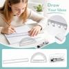 Plastic Geometry Set with 3 12-Inch, Clear Protractor and for School