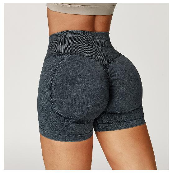 New Seamless Sand Washed Yoga Shorts, High Waisted And Hip Lifting Shorts, Tight Fitting Running And Fitness Yoga Pants For Women