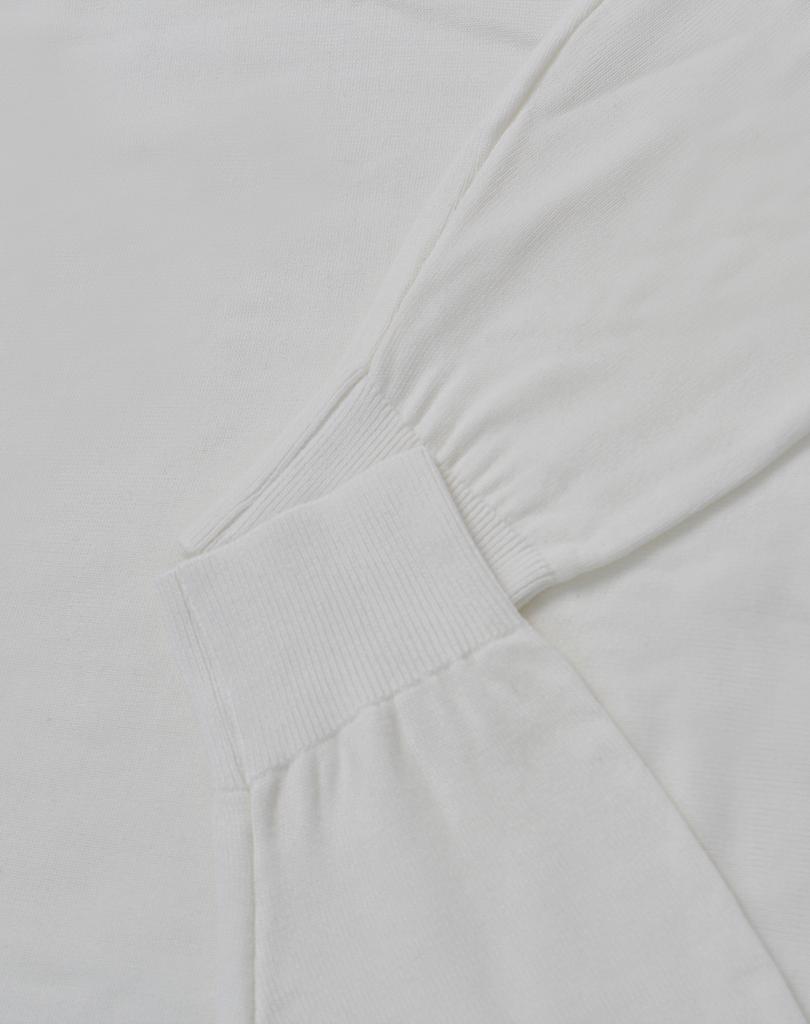 DEVERRMAN V-Neck Contrast Polo Knit (White)