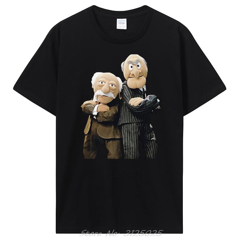 Statler And Waldorf Black T-Shirt Clothing Fashion 100% Cotton Good Quality Brand Cotton Shirt Style Cool Shirts