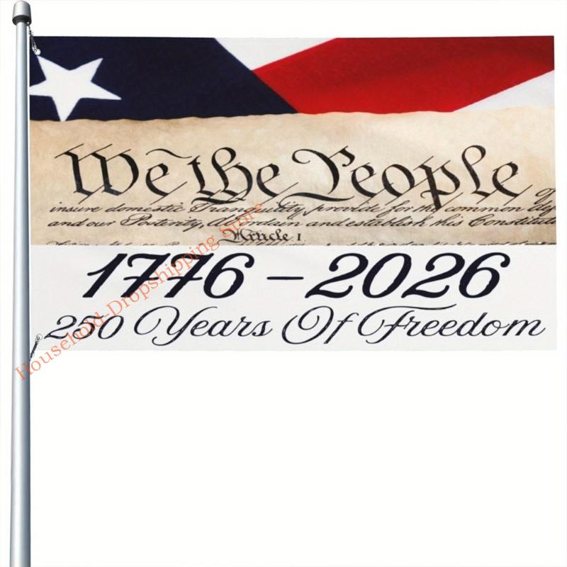 No Tools Needed American 250 Year Celebration Flag Long Time Polyester Outdoor Festival Decorations For Outdoor Use 85AD