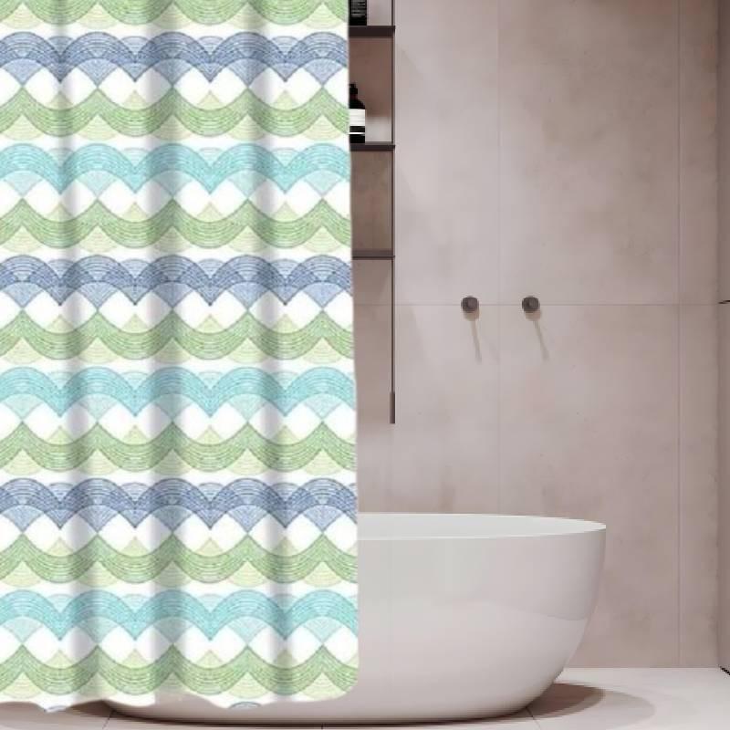 Beautifully Designed Starfish Patterned Shower Curtain With No Drilling Required For Easy Setup