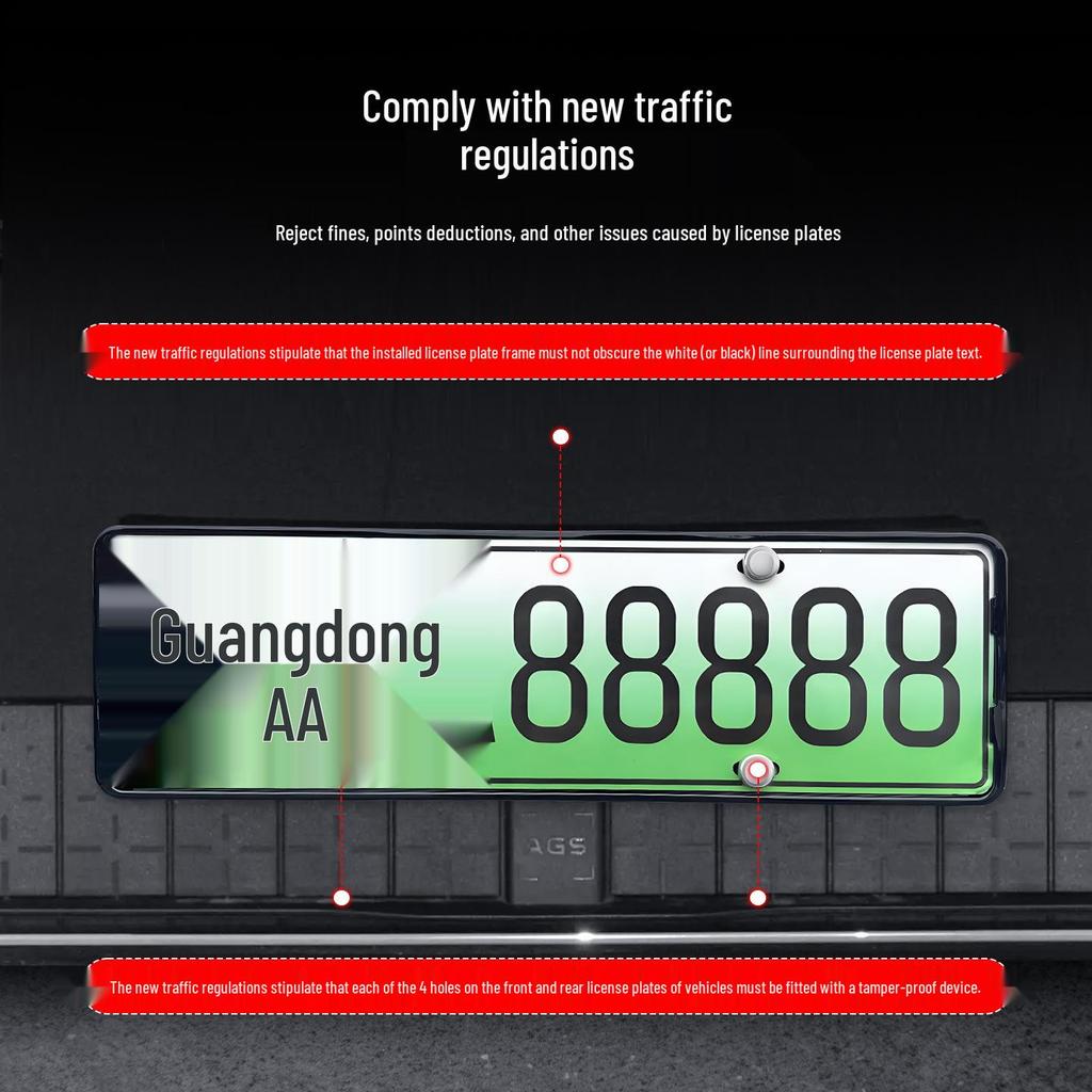 Geely Galaxy E8 License Plate Holder: Compatible with 25 Models, Full Cover Protective Frame