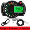 Universal Moto Dashboard LCD Digital Motorcycle Odometer Speedometer Meter Instrument Adjustable 0- 299 KM/H 7colors Backlight