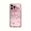 Glücksschmetterlingsmuster Rosa Metallic Gehärtetes Glas Handyhülle Für iPhone 17 16 15 14 13 12 11 Pro Max 15 Plus 17 Air 16E Hülle