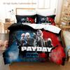 Game Payday Bedding Set Single Twin Full Queen King Size Bed Set Adult Boys Bedroom Duvetcover Sets Hip Hop Clown Anime Bed
