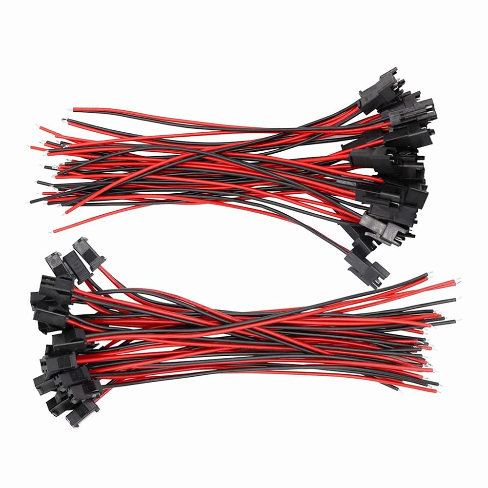 YFFSFDC 20 Pairs JST 2.54mm SM 2P SM Connector Cord Connector Jump Wire JST