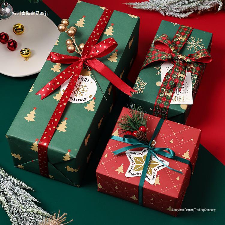 Large Retro Style Kraft Wrapping Paper for Christmas, Birthdays, and Meetings