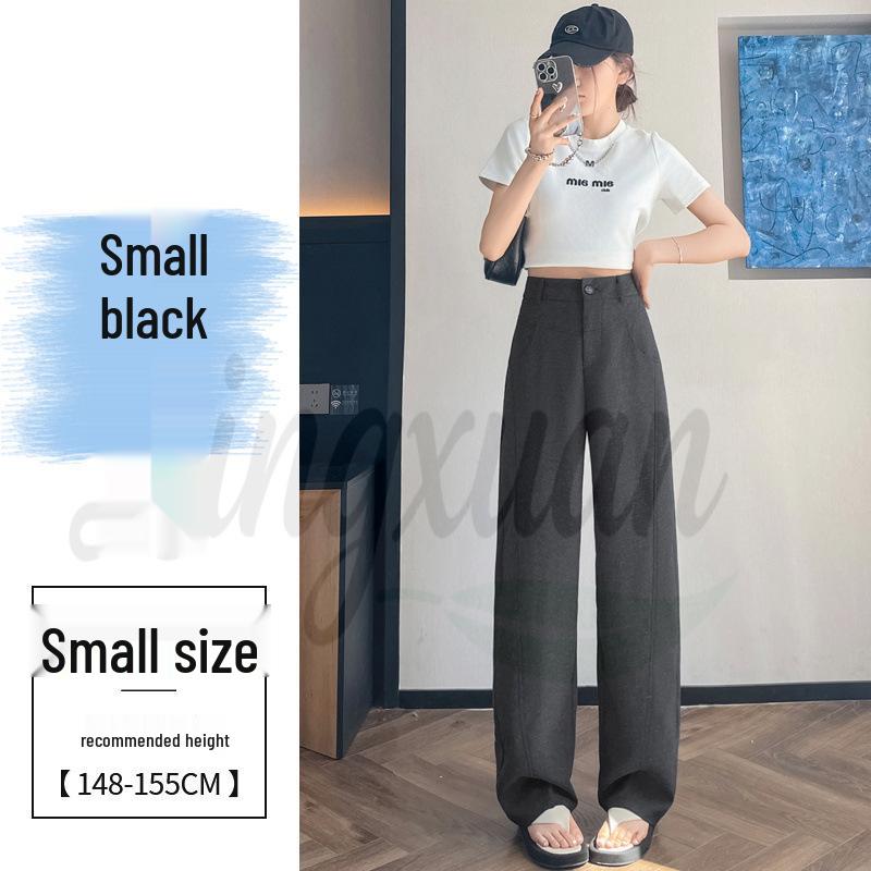 2026 Summer High Waist Ice Silk Cotton Linen Wide Leg Pants