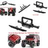 Cnc Aluminum Front Rear Winch Bumper Set For 1/10 Rc Crawler Traxxas Trx-4