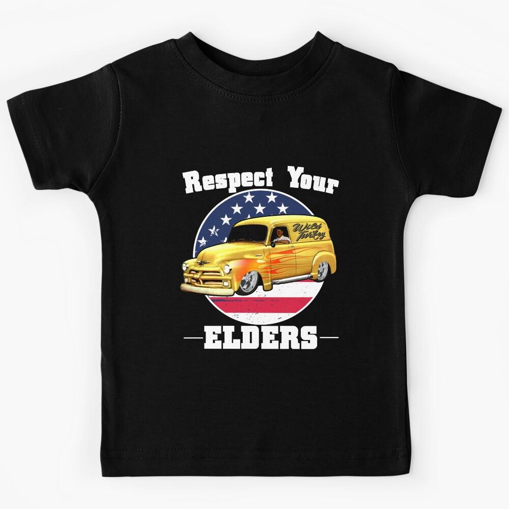 Funny Car Guy - Respect Your Elders Classic Panel Truck Kids T-Shirt 140